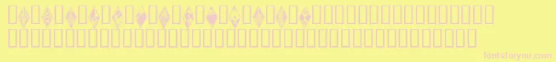 Шрифт Wraithbats – розовые шрифты на жёлтом фоне