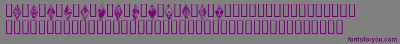 フォントWraithbats – 紫色のフォント、灰色の背景