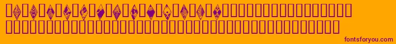 Wraithbats-Schriftart – Violette Schriften auf orangefarbenem Hintergrund