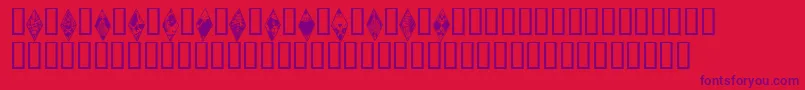 Wraithbats-Schriftart – Violette Schriften auf rotem Hintergrund