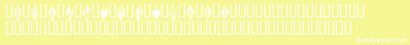 Wraithbats Font – White Fonts on Yellow Background