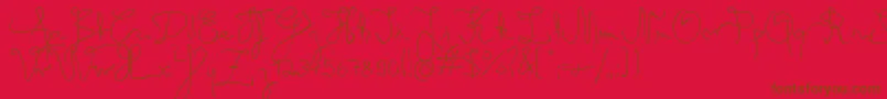 AngelLight Font – Brown Fonts on Red Background