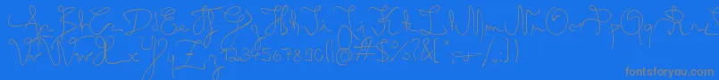 Weitere Informationen zur AngelLight-Schriftart AngelLight-Schriftart – Graue Schriften auf blauem Hintergrund
