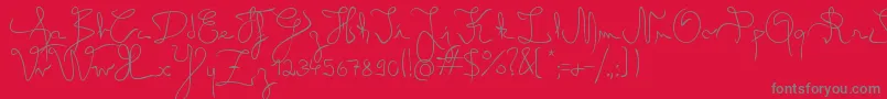 AngelLight Font – Gray Fonts on Red Background