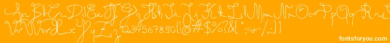 AngelLight Font – White Fonts on Orange Background