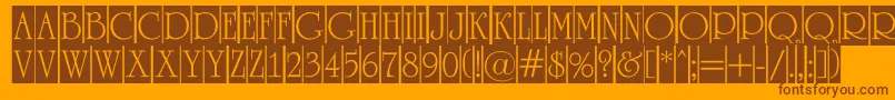 ARomanustitulcm Font – Brown Fonts on Orange Background