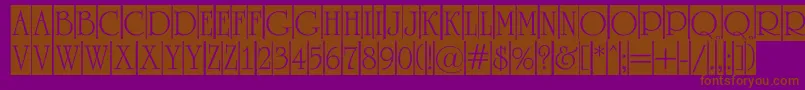 ARomanustitulcm-fontti – ruskeat fontit violetilla taustalla