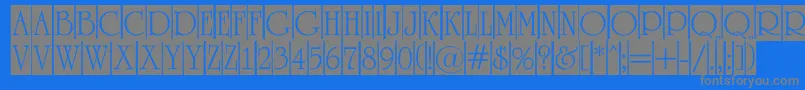 ARomanustitulcm Font – Gray Fonts on Blue Background