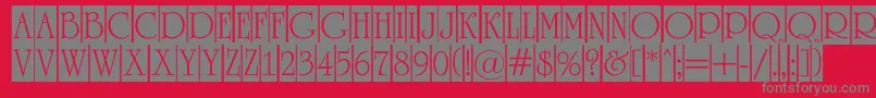 ARomanustitulcm Font – Gray Fonts on Red Background