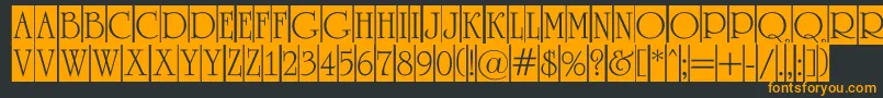 ARomanustitulcm Font – Orange Fonts on Black Background