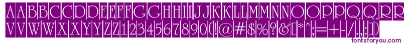 ARomanustitulcm Font – Purple Fonts on White Background