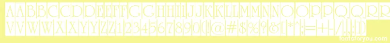 ARomanustitulcm Font – White Fonts on Yellow Background