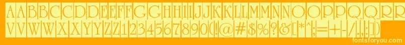 ARomanustitulcm Font – Yellow Fonts on Orange Background