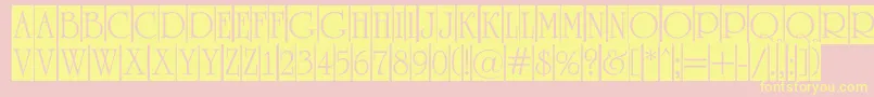 Шрифт ARomanustitulcm – жёлтые шрифты на розовом фоне