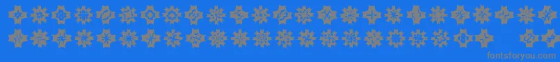 Zone23Foopy9 Font – Gray Fonts on Blue Background