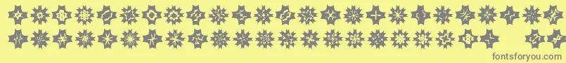 Zone23Foopy9 Font – Gray Fonts on Yellow Background