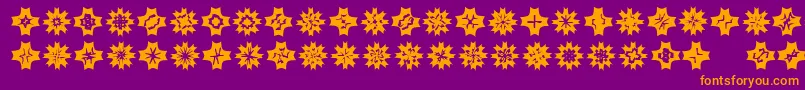 Zone23Foopy9 Font – Orange Fonts on Purple Background