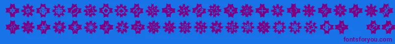 Zone23Foopy9 Font – Purple Fonts on Blue Background