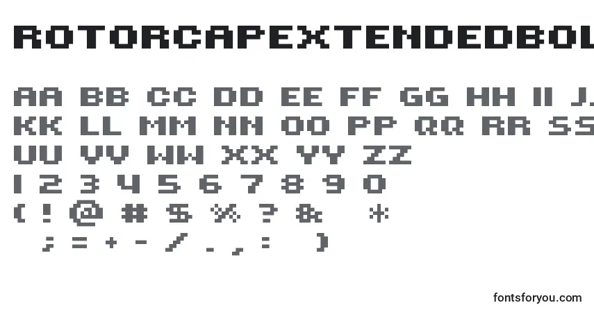 Шрифт RotorcapExtendedBold – алфавит, цифры, специальные символы