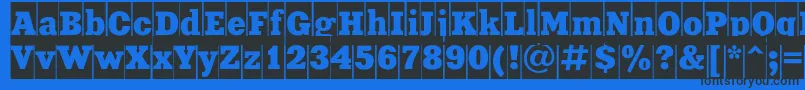 Xeniacameoc-fontti – mustat fontit sinisellä taustalla