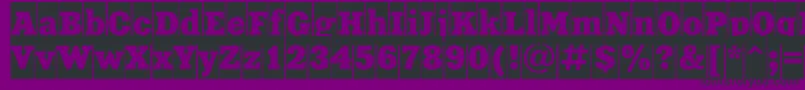 フォントXeniacameoc – 紫の背景に黒い文字