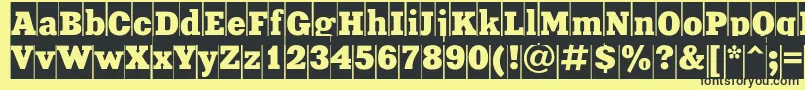 Xeniacameoc Font – Black Fonts on Yellow Background