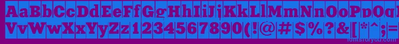 Xeniacameoc Font – Blue Fonts on Purple Background