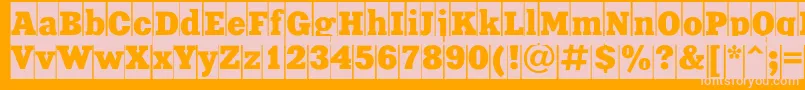 Xeniacameoc Font – Pink Fonts on Orange Background