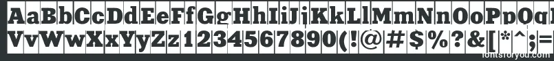 Xeniacameoc-fontti – valkoiset fontit mustalla taustalla