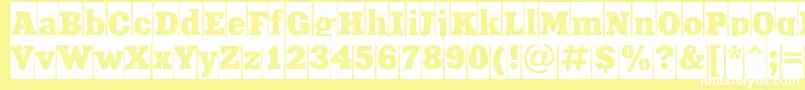 Xeniacameoc Font – White Fonts on Yellow Background