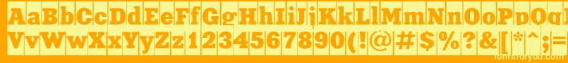 Xeniacameoc Font – Yellow Fonts on Orange Background