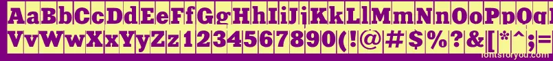 Xeniacameoc Font – Yellow Fonts on Purple Background