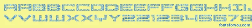 Pocketball3D Font – Blue Fonts on Yellow Background