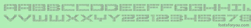 フォントPocketball3D – 緑の背景に灰色の文字