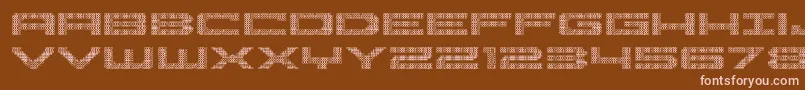 Pocketball3D Font – Pink Fonts on Brown Background