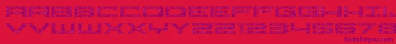 Pocketball3D-Schriftart – Violette Schriften auf rotem Hintergrund