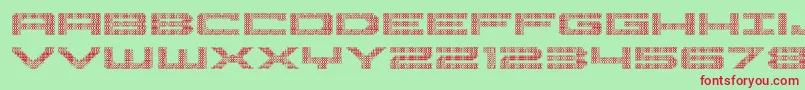 Pocketball3D Font – Red Fonts on Green Background