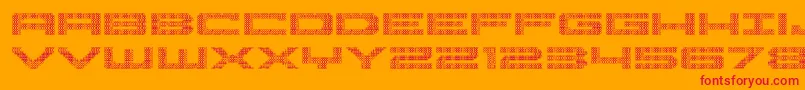 Pocketball3D Font – Red Fonts on Orange Background