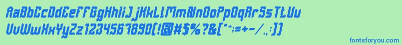 Подробнее о шрифте DayakShieldBoldItalic Шрифт DayakShieldBoldItalic – синие шрифты на зелёном фоне