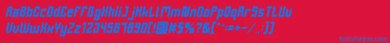 More about DayakShieldBoldItalic Font DayakShieldBoldItalic Font – Blue Fonts on Red Background