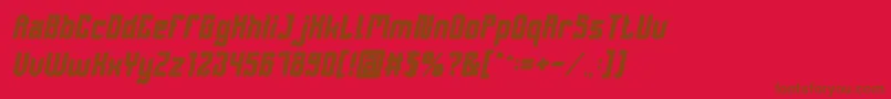 fuente DayakShieldBoldItalic – Fuentes Marrones Sobre Fondo Rojo