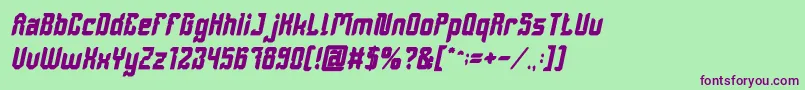 More about DayakShieldBoldItalic Font DayakShieldBoldItalic Font – Purple Fonts on Green Background