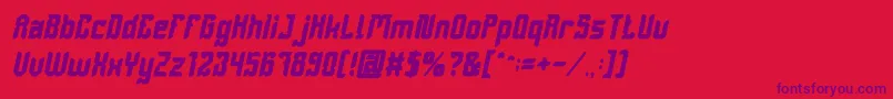 En savoir plus sur la police DayakShieldBoldItalic Police DayakShieldBoldItalic – polices violettes sur fond rouge