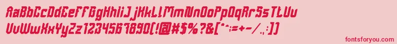 DayakShieldBoldItalic Font – Red Fonts on Pink Background