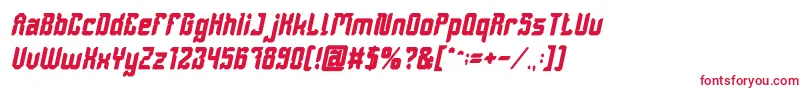 DayakShieldBoldItalic Font – Red Fonts on White Background