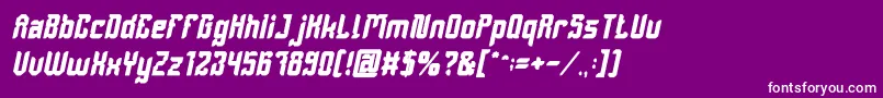 DayakShieldBoldItalic Font – White Fonts on Purple Background