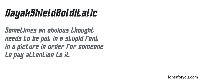 DayakShieldBoldItalic-fontti
