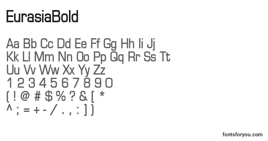 Шрифт EurasiaBold – алфавит, цифры, специальные символы
