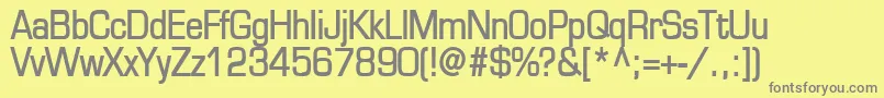 EurasiaBold Font – Gray Fonts on Yellow Background