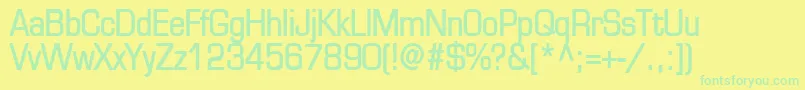 EurasiaBold Font – Green Fonts on Yellow Background